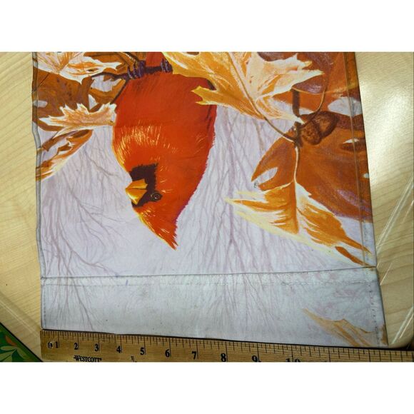 Fall leaves red Cardinal Bird garden flag 18"x12.5" Orange Red - Picture 2 of 2